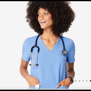 Figs Casma ciel blue scrub top